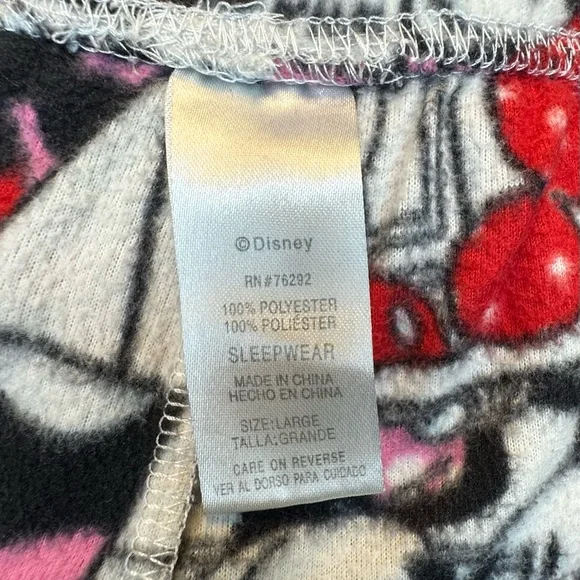 Disney Mickey & Minnie Mouse soft cozy fleece pajama bottoms‎ women’s large - Picture 4 of 6